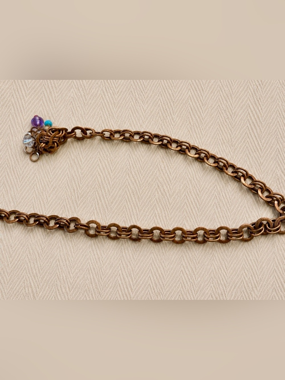 Chico’s Boho Multi-Strand Beaded Chain Belt- Statement Waist Accessory - Picture 7 of 7